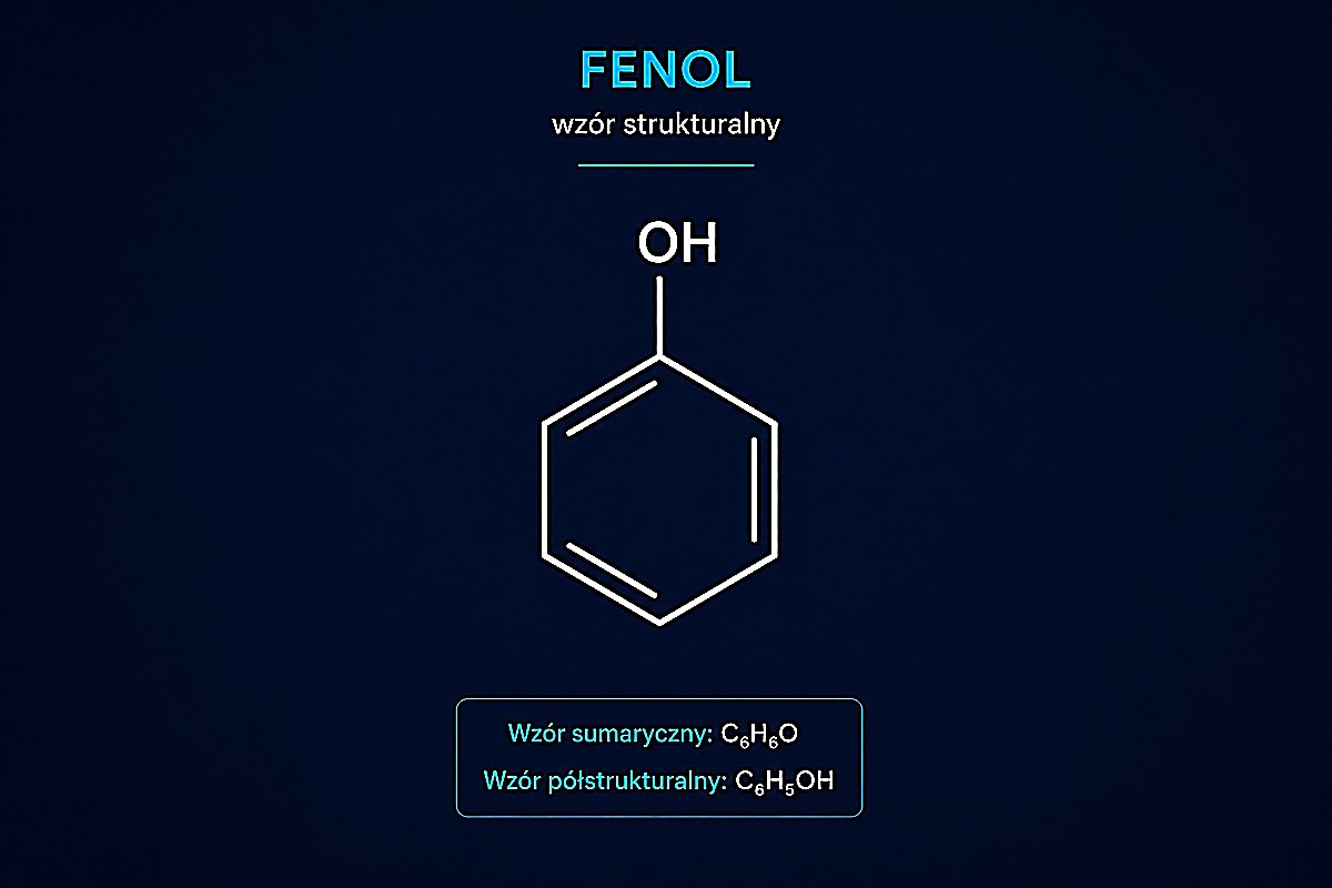 Fenol — wzór strukturalny C6H5OH